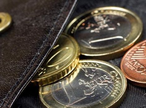 Euro, mince, peňaženka