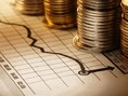 investovanie, graf, mince, akcie, trhy, euro