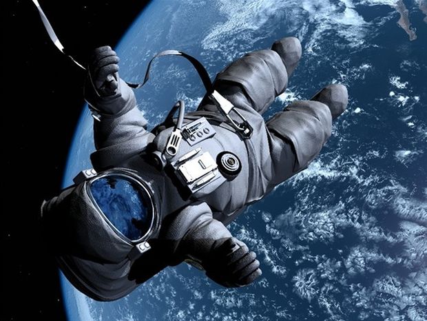 vesmír, kozmonaut, bezváhový stav, pád, astronaut