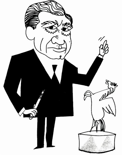 Alexander Matuška na karikatúre M. Vavru.