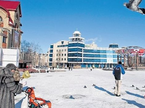 Hlavné námestie v Chanty-Mansijsku.
Autor: Pavol Komár, PRAVDA