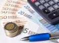 Euro, peniaze, kalkulačka