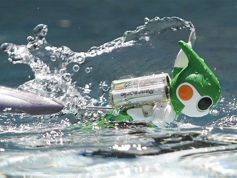japonský robot Evolta, triatlon