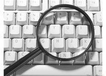 Google vyhľadávanie, klávesnica, lupa, internet, informácie, hľadanie