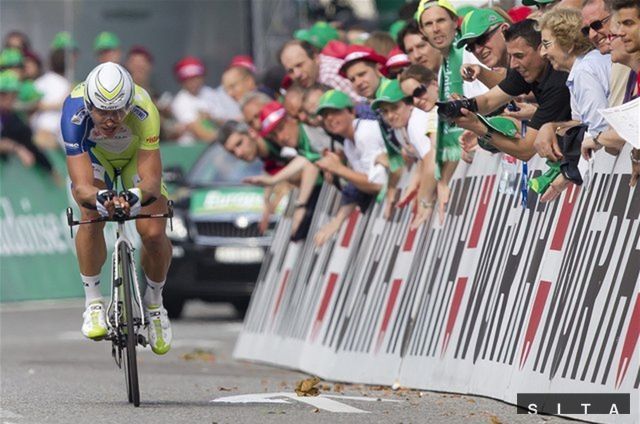 Peter Sagan na trati.
