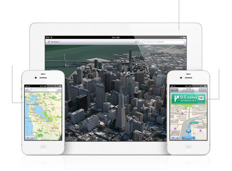 Apple nasadil do systému iOS 6 vlastné mapy.