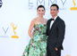 Herečka Julianna Margulies uchvátila v róbe haute
couture od Giambattistu valliho. Na snímke s manželom Keithom Lieberthalom.