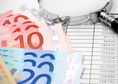 Graf, lupa, čísla, peniaze, ekonomika, euro