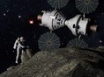 asteroid, vesmír, kozmonaut, satelit