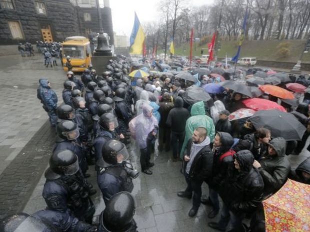 Kyjev, Ukrajina, protesty