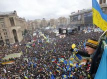Ukrajina, protest, demonštrácie, Kyjev
