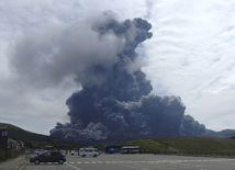 Japonská sopka Aso vybuchla
