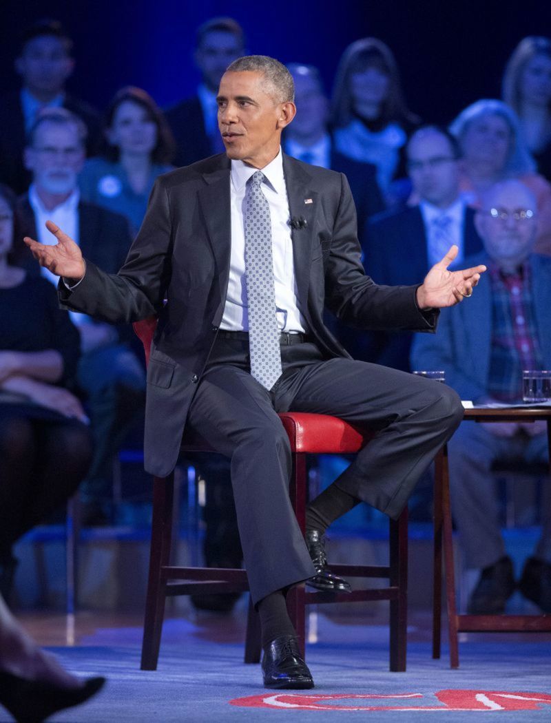 Americký prezident Barack Obama počas verejnej debaty o kontrole zbraní
v USA.