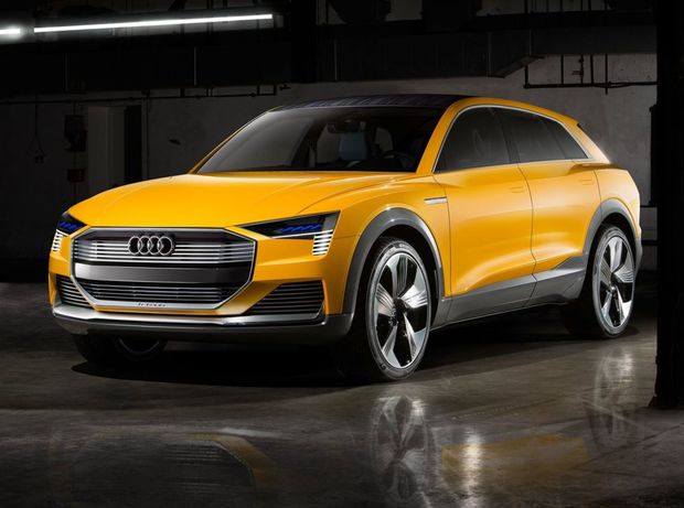 Vodíkový koncept h-tron quattro je derivátom vlaňajšej
štúdie e-tron quattro. Rozdiely badať len v tvare nárazníkov a vo
vyzývavom žltom laku karosérie.