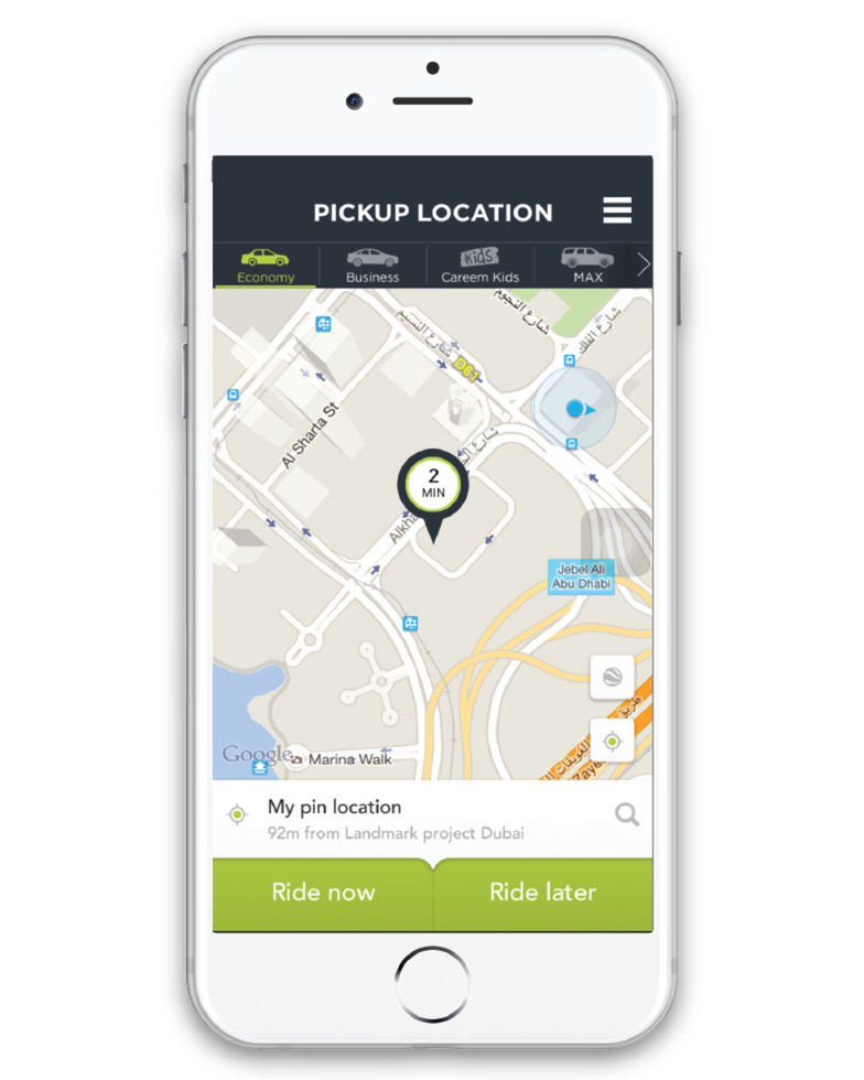 Služba Careem je dubajskou alternatívou k Uberu.
