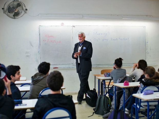 Američan Thomas Webber učí angličtinu študentov v Damasku
na Lycée Français Charles de Gaulle.