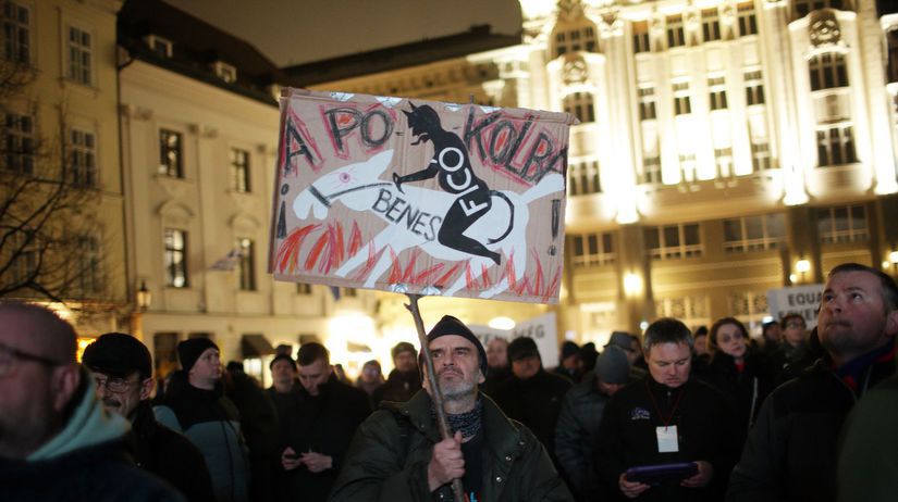 Na Hlavnom námestí v Bratislave protestovali mladí Maďari žijúci na Slovensku Kép