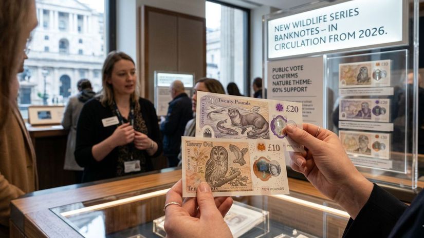 Koniec Churchilla či Turinga. Osobnosti odch&aacute;dzaj&uacute; do d&ocirc;chodku a uvoľňuj&uacute; miesto divočine: Nov&eacute; bankovky ovl&aacute;dnu jelene a sovy