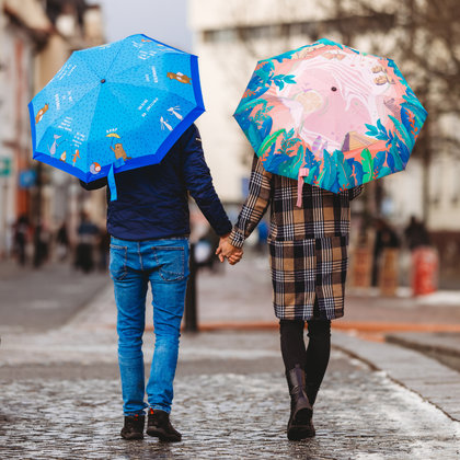 Dáždnik s dizajnom od umelcov