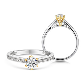 Zlatý prsteň s diamantom SOFIA DIAMONDS 