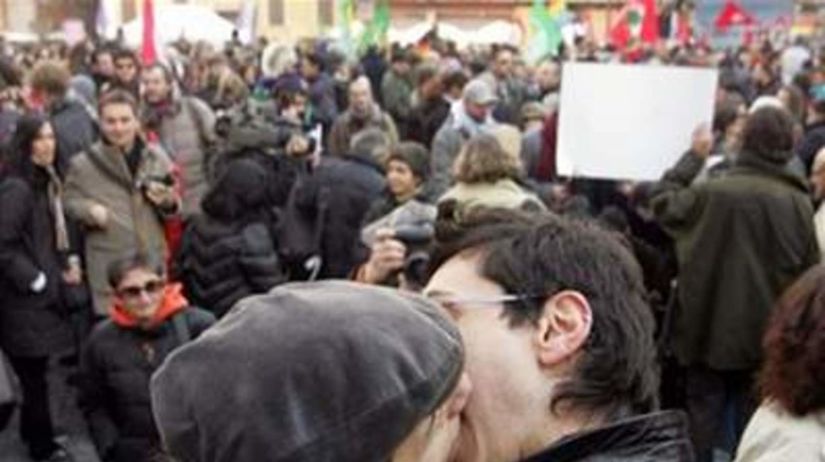 Demonštrácia talianskych homosexuálov
