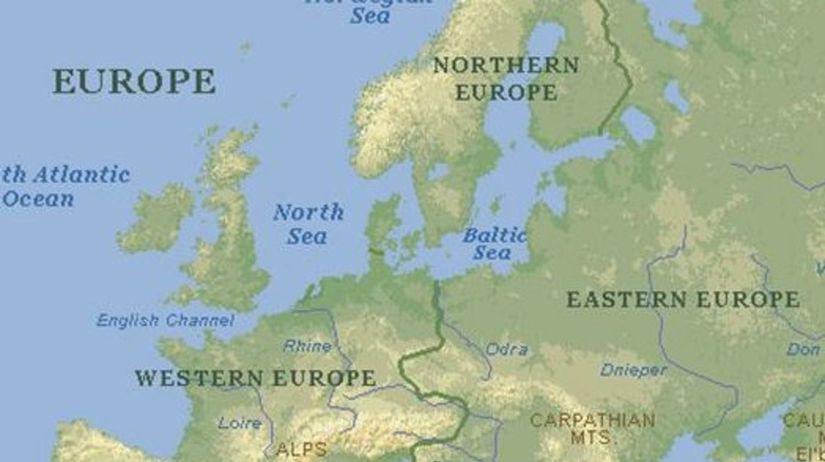 Európa, mapa