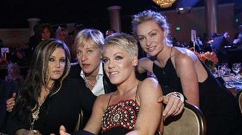 Lisa Marie-Presley, Ellen DeGeneres, Pink a...