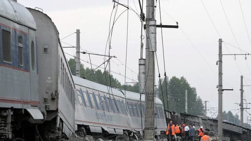 Nehoda ruského vlaku