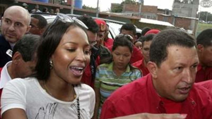 Naomi Campbell a Hugo Chávez