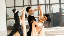 Silvia Šarköziová a Karol Brüll počas tréningu...