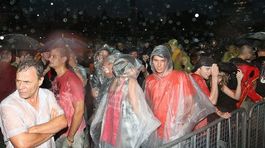 Koncert, Santana, dážď, búrka