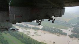 Letecké zábery z povodní