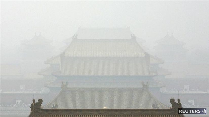 Čína, Peking, Zakázané mesto, smog