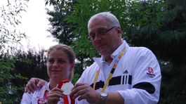 Zuzana Štefečeková a jej tréner Branislav Slamka