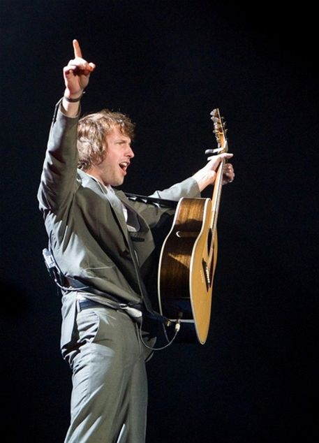 James Blunt počas svojho prvého koncertu v...