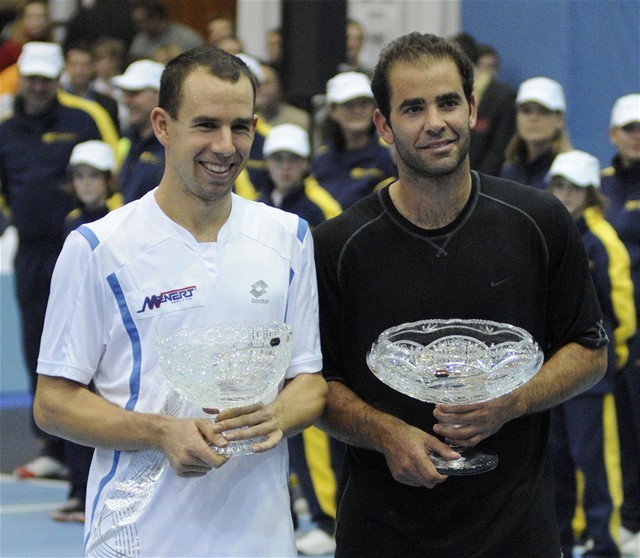 Pete Sampras s Dominikom Hrbatým.