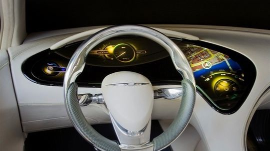 Prístrojový panel tvorí veľký dotykový displej.