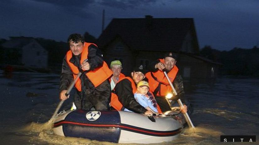 záplavy, povodne, Poľsko