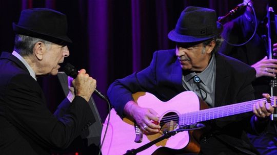 Leonard Cohen a jeho skvelý gitarista z Barcelony.