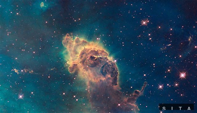 Nașterea unei stele capturată de telescopul Hubble.
