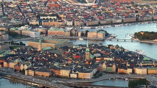 Severská metropola Štokholm z vtáčej perspektívy.