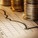 investovanie, graf, mince, akcie, trhy, euro