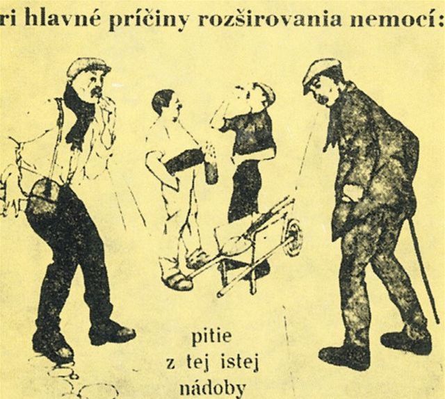 Na dobovom plagáte je pľuvanie označené za...