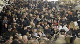 Moskva, metro, ľudia, dav