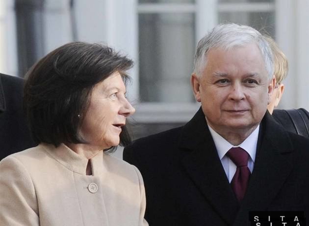 Lech Kaczynski a jeho žena Maria.