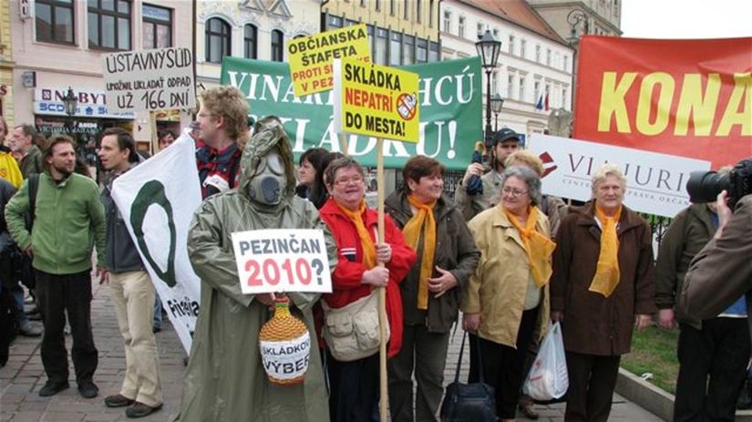 protest, Košice, skládka, Pezinok