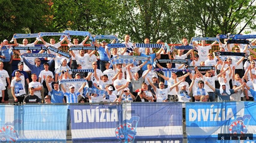 Slovan Trnava fanúšikovia belasí