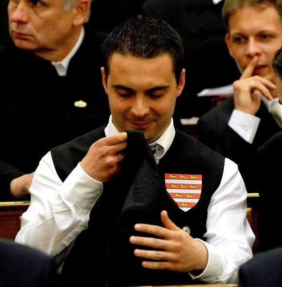 Vodca krajne pravicového Jobbiku Gábor Vona...