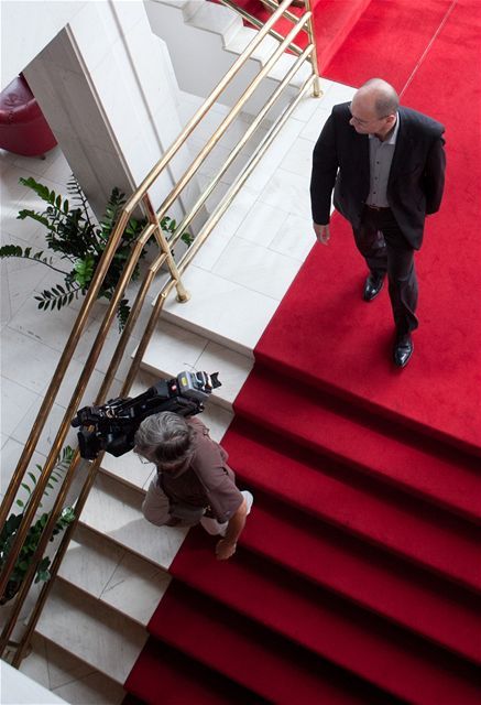 Richard Sulík po stretnutí s premiérkou Ivetou...
