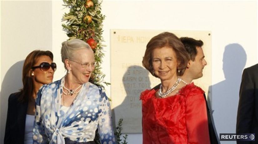 kráľovná Margaret z Dánska (vľavo) a španielska...